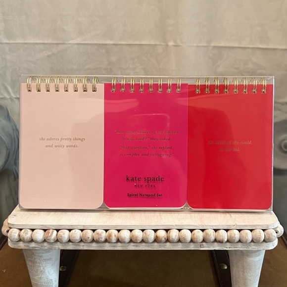 Kate Spade SHE Spiral Notepad Set - Picture 1 of 5